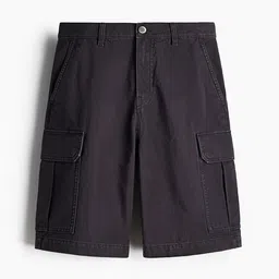 H&M Baggy Fit Cotton Cargo Shorts-picture-27