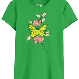 BonOrganik Women Printed Raw Edge T-shirt-image-16