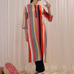 Indo Era Women Printed Kurta-image-40