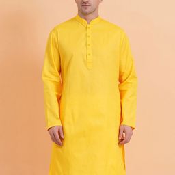 SG LEMAN Men Paisley Thread Work Kurta-49