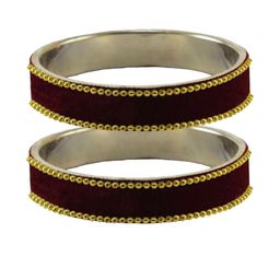Vidhya Kangan Maroon Brass Bangles-image-46