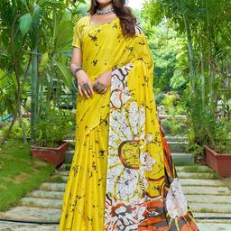 KALINI Floral Bagru Printed Pure Cotton Saree-picture-12
