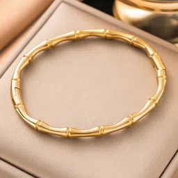 Jewels Galaxy Stainless Steel Gold-Plated Bangle Style Bracelet-43