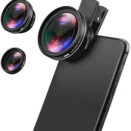 OSTALY Macro 2 in 1 Mobile Lens Kit Macro Lens 0.45X Ultra HD Wide Angle and 15X Lens Mobile Phone Lens image 3