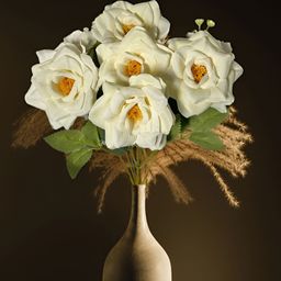 ARTSY White And Green Rose Artificial Flower-image-28