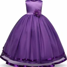 Shahina Fashion Girls Satin Corsage Detail Fit and Flare Dresses-image-92