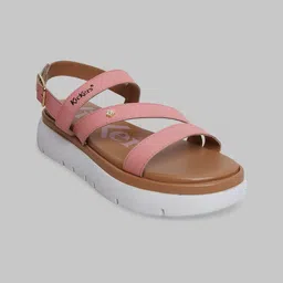 Kickers Leather Platform Heel Buckle Sandals-picture-56