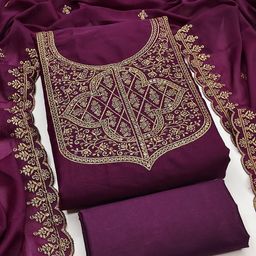 Maroosh Embroidered Silk Georgette Unstitched Dress Material-image-52