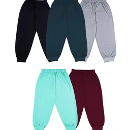 BAESD Infants Pack Of 5 Cotton Mid Rise Joggers-30