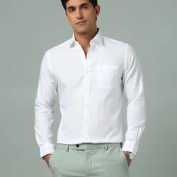 Arrow Men Slim Fit Spread Collar Solid Cotton Formal Shirt-picture-12