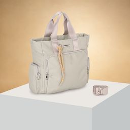 Forever Glam by Pantaloons Colourblocked Shopper Shoulder Bag with Cut Work-48
