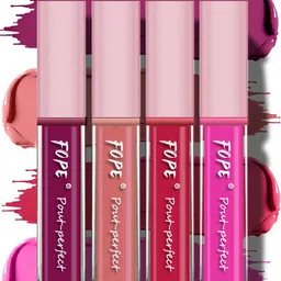 FOPE Set Of 4 Pout Perfect Long Lasting Smudge-Free Liquid Lipstick - 4 ml Each-54