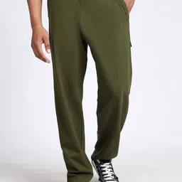 KLOTHFIT Men Baggy Low-Rise Cotton Cargo Styles Joggers-image-69