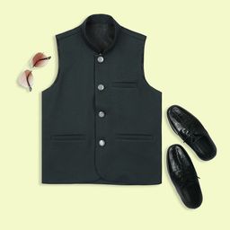 YK Boys Woven Nehru Jackets-40