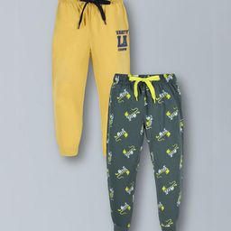 PLUM TREE Boys 2-Pcs Printed Pure Cotton Joggers-43