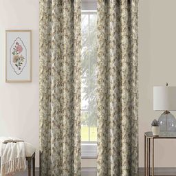Aura Grey & Mustard 2 Pieces Printed Velvet Long Door Curtain-image-48