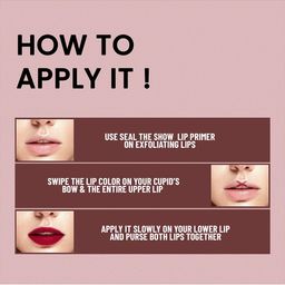 RED 4 Matt Girl Long Lasting Liquid Lipstick - 7 ml - Shade - 212 image 5
