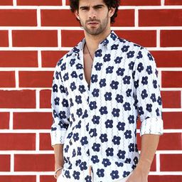 Campus Sutra Men Comfort Opaque Printed Casual Shirt-image-93