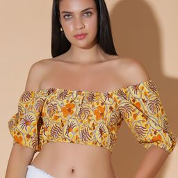 MOSHI Women 1 Floral Print Empire Crop Top-image-10