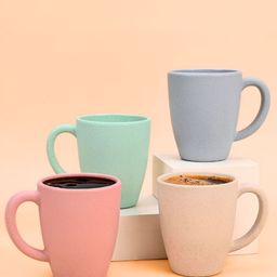 eha Blue& Pink 4 Pieces Microwave Safe Coffee Mug 300ML-30