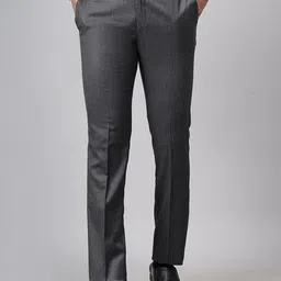 METAL Men Cotton Mid-Rise Slim Fit Trousers-image-89