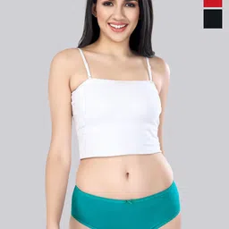 Bruchi CLUB Pack Of 3 Cotton Mid -Rise Shaper Hipster Briefs 10111(d)-Multi-S-11