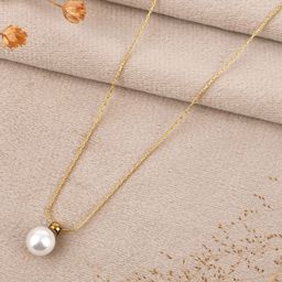 SHILLYN Gold-Plated Anti Tarnish Waterproof Beaded Pendant With Chain-image-37