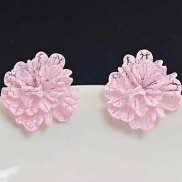 Adornity Pink Floral Studs Earrings-32