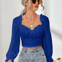 StyleCast x Revolte Women Sweetheart Neck Puff Sleeve Ruffles Tank Top-picture-46