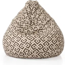 XL Classic Cotton Canvas Geometric Printed Teardrop Bean Bag With Bean Filling-picture-7