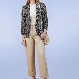 Talethread Printed Cotton Single-Breasted Casual Blazer-picture-27