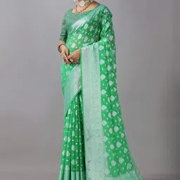 A.V.M. SILK MILLS Woven Design Zari Saree-image-78