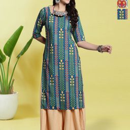 HERE&NOW Selection Of 3 Printed Straight Kurtas-image-59