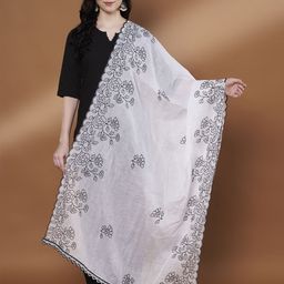 Zamour Embroidered Pure Cotton Dupatta with Thread Work-image-23
