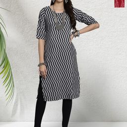 HERE&NOW Selection Of 2 Printed Straight Kurtas-image-84