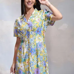 Tokyo Talkies Floral Printed A-Line Mini Dress-image-21