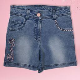 CUTECUMBER Girl Mid-Rise Regular Fit Denim Shorts-image-96