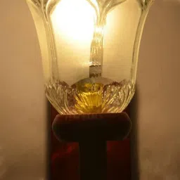 Somil Premium Designer Glass Wall / Night Lamp Elegant & Stylish Dcor Accent for Modern Interiors, color- White, Size:- 21.5 X 26.5 X 31 CM-image-71