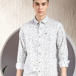 Canary London Men Smart Slim Fit Floral Printed Casual Shirt-picture-35