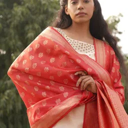 JAYPORE Floral Woven Design Dupatta-picture-19