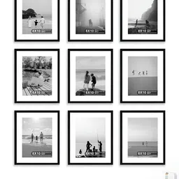 Art Street Black & White 8 to 12 Pieces Wood Wall Photo Frames-picture-16