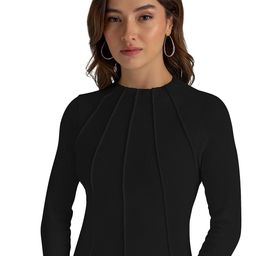 unianta Women Vertical Stripes Fitted Top-image-71