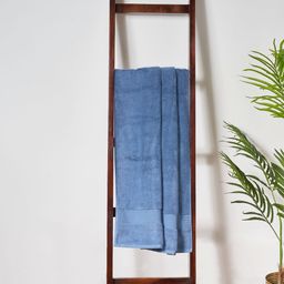 Living scapes by Pantaloons Blue Pure Cotton 170 GSM Bath Towel-picture-37
