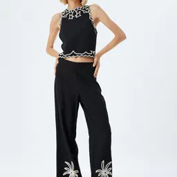 Koton Women Solid Parallel Trousers-image-26