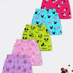 Disney By Miss and Chief Girls Pack Of 5 Printed Minnie & Daisy Shorts-image-49