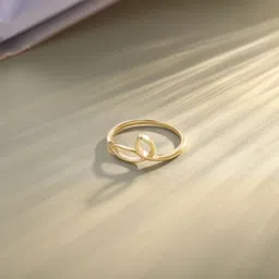 Mia by Tanishq Gold Ecliptic Loop Ring-image-27