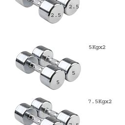 HackerX Set Of 6 Fixed Weight Dumbbell 2.5, 5 & 7.5 Kgs Each image 1