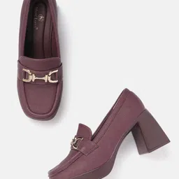 Marc Loire Buckled Block Mules-image-45