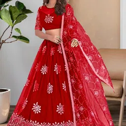F Plus Fashion Net Semi-Stitched Lehenga Choli-picture-36