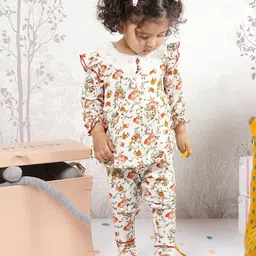 THE BABY TRUNK Girls Printed Top with Leggings-image-78